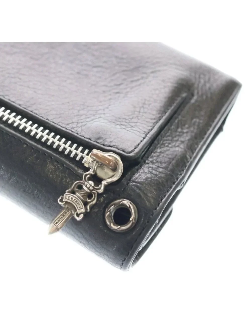 Chrome Hearts Wave Leather Wallet Black